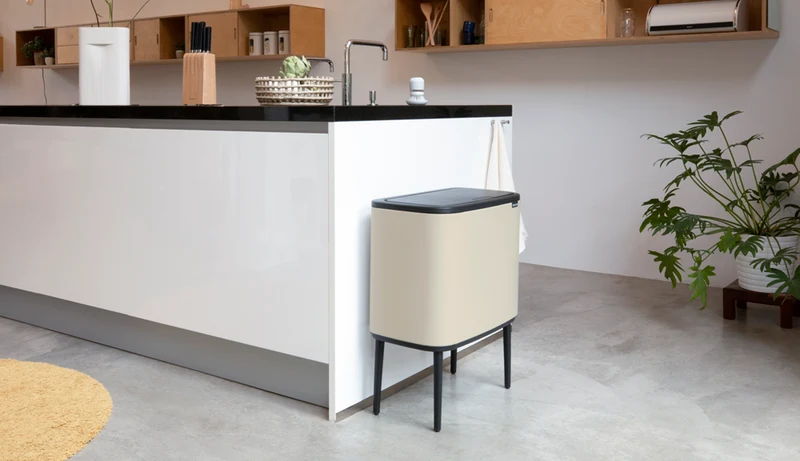 Brabantia Pattumiera Bo Touch 2 Secchi 11+23 Litri Beige