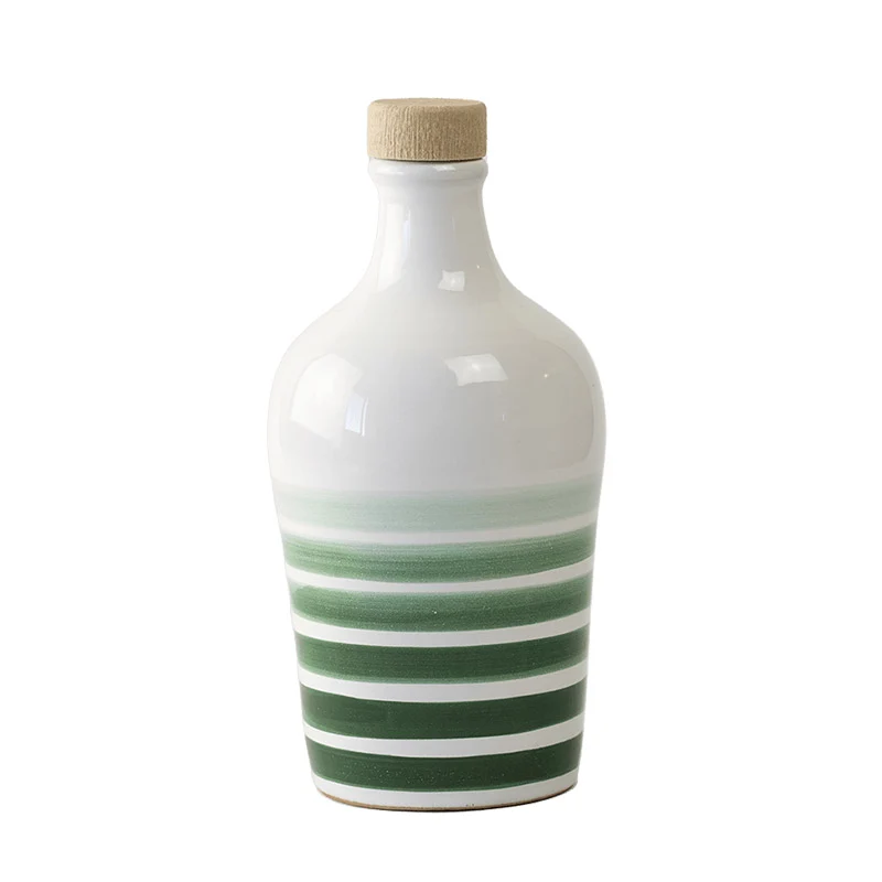 Frantoio Paparella Orizzonte Olio Extra Vergine di Oliva 500 ml con Piattino Verde