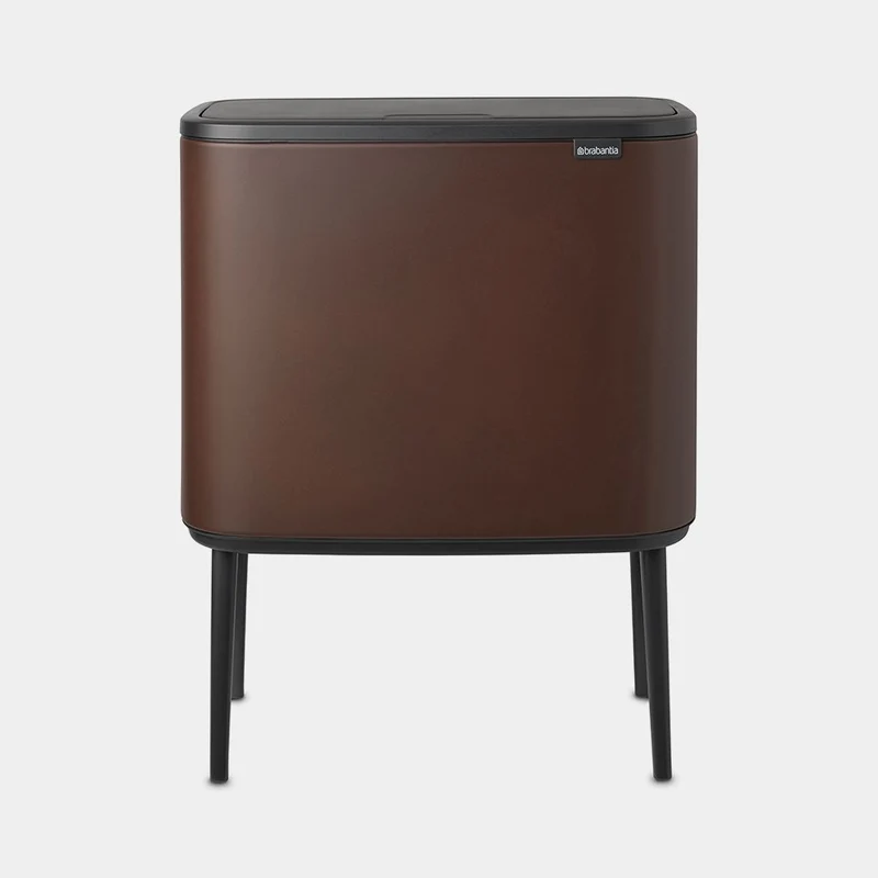 Brabantia Pattumiera Bo Touch 2 Secchi 11+23 Litri Marrone