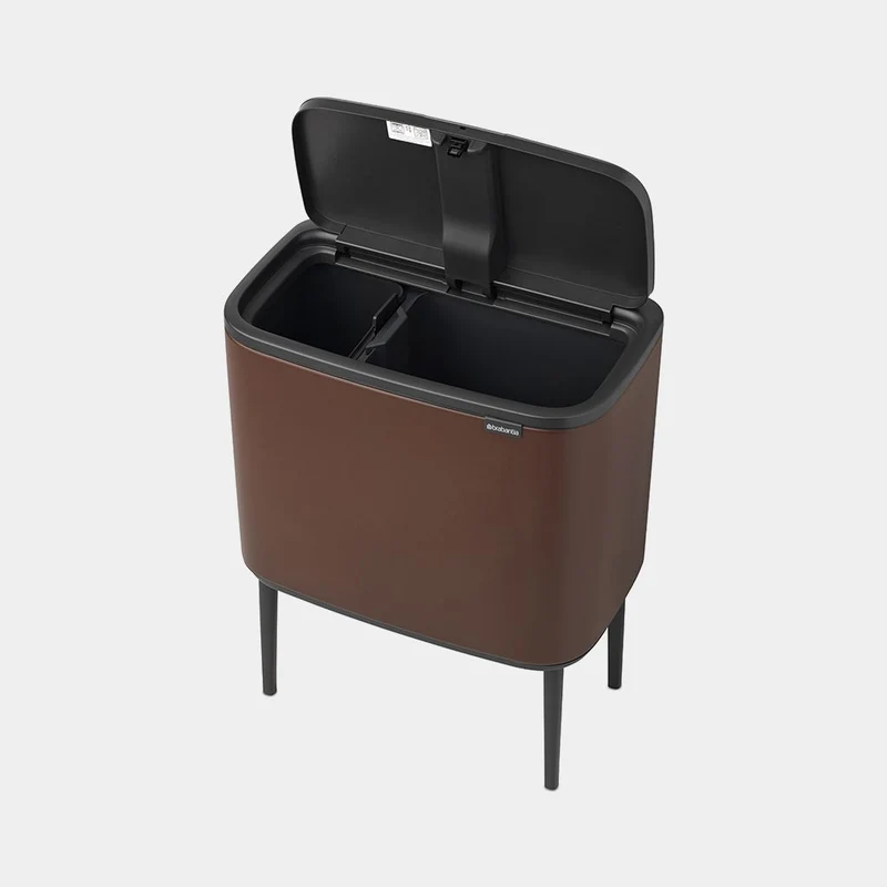 Brabantia Pattumiera Bo Touch 2 Secchi 11+23 Litri Marrone