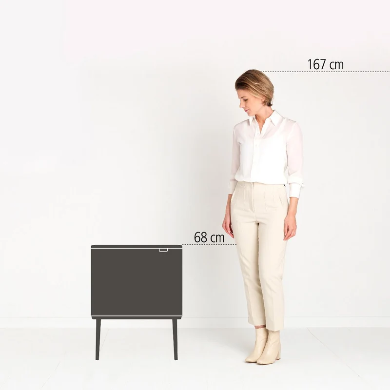 Brabantia Pattumiera Bo Touch 2 Secchi 11+23 Litri Marrone