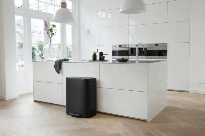 Brabantia Pattumiera a Pedale Bo 2 Secchi da 30 Litri Nero Opaco