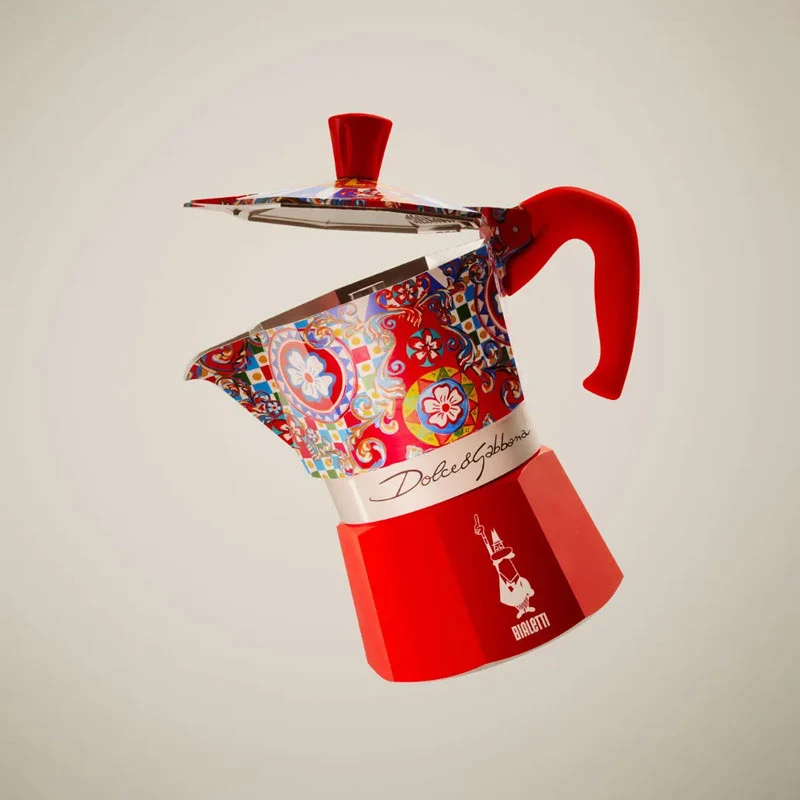 Bialetti Moka Express 3 Tazze con Barattolo di Latta e Caffè Dolce&Gabbana