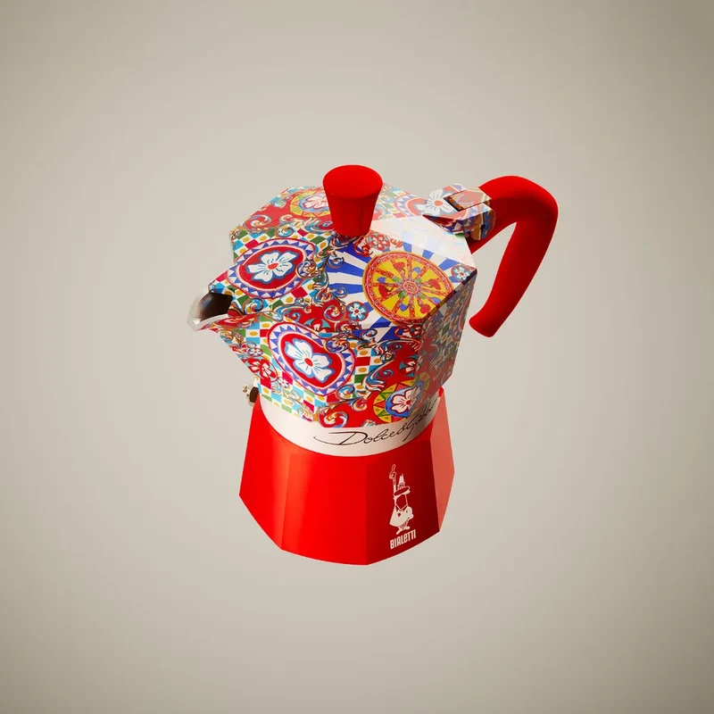 Bialetti Moka Express 3 Tazze con Barattolo di Latta e Caffè Dolce&Gabbana
