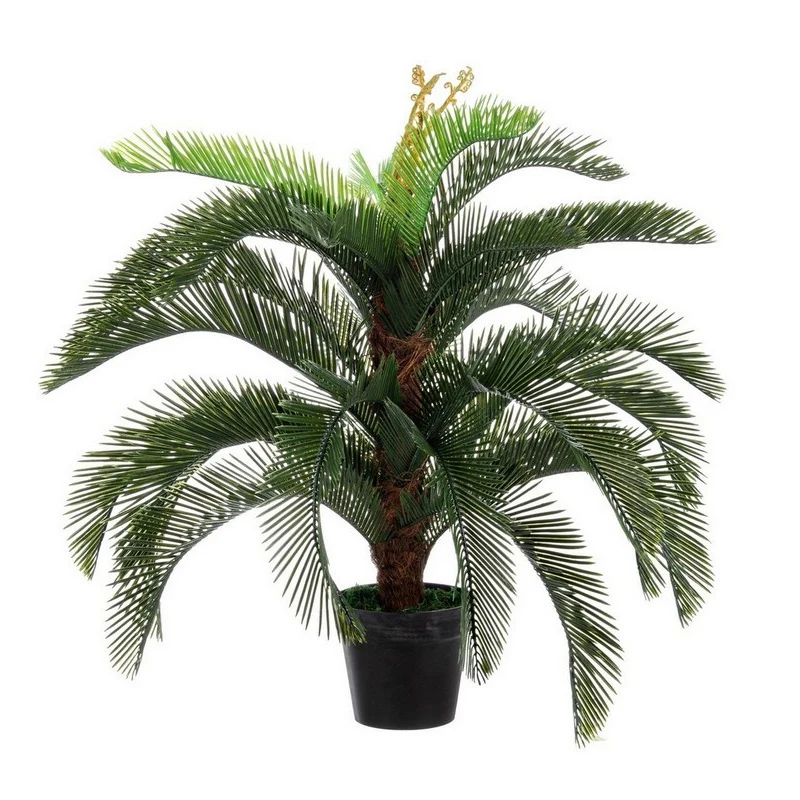 Andrea Bizzotto Pianta Artificiale Palma Cycas con Vaso 30 Foglie H100 cm