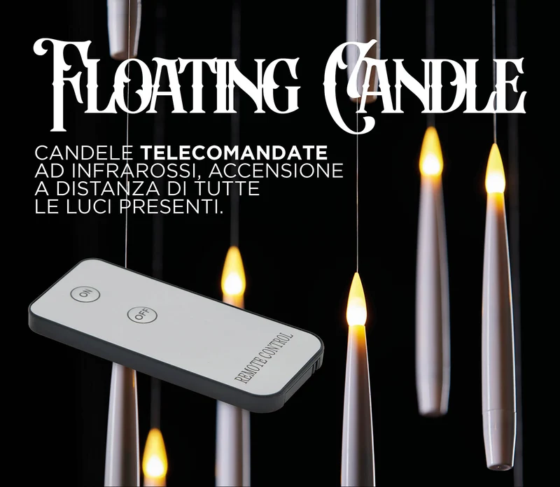 EDG Enzo De Gasperi Set 10 Candele Bianche da appendere a Led con telecomando H15,5 cm