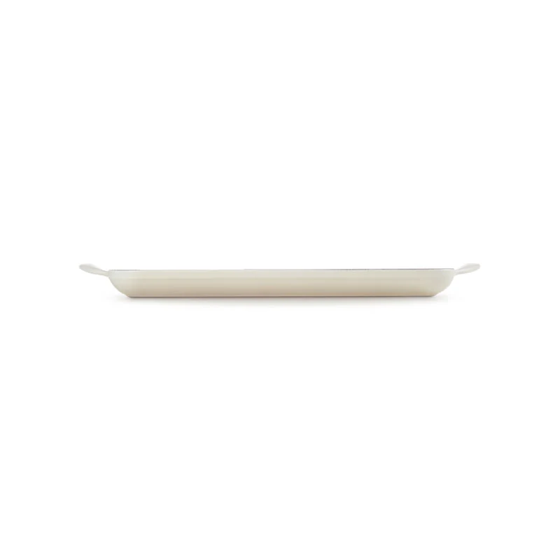 Le Creuset Grill Rettangolare Tradition in Ghisa Vetrificata 32x22 cm Meringue