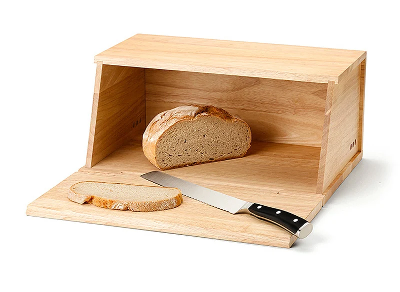 Brotkasten Gummibaum 40 x 26 x 18cm