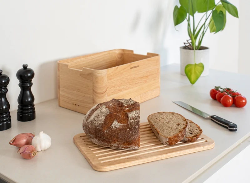 Brotkasten Gummibaum 36 x 23 x 16cm