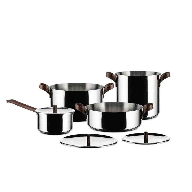 Alessi Batteria di Pentole 7 Pezzi Edo