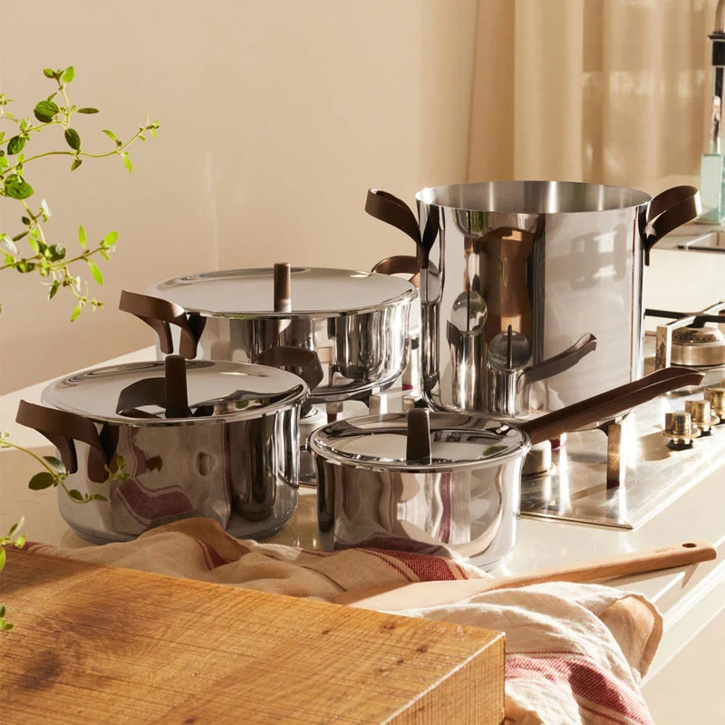 Alessi Batteria di Pentole 7 Pezzi Edo