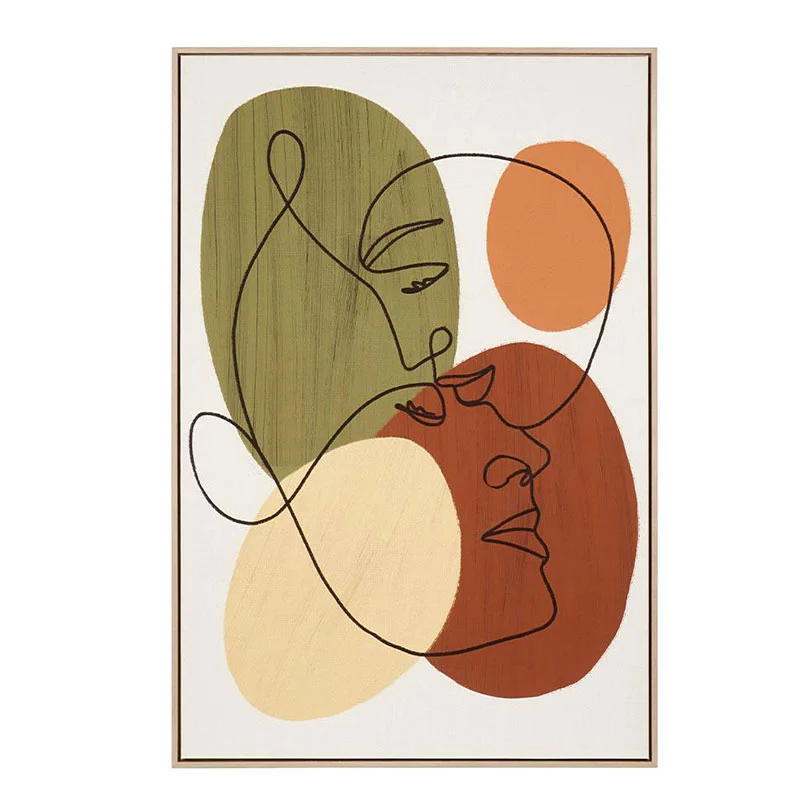 L'Oca Nera Quadro Volti con Cornice H120x80 cm