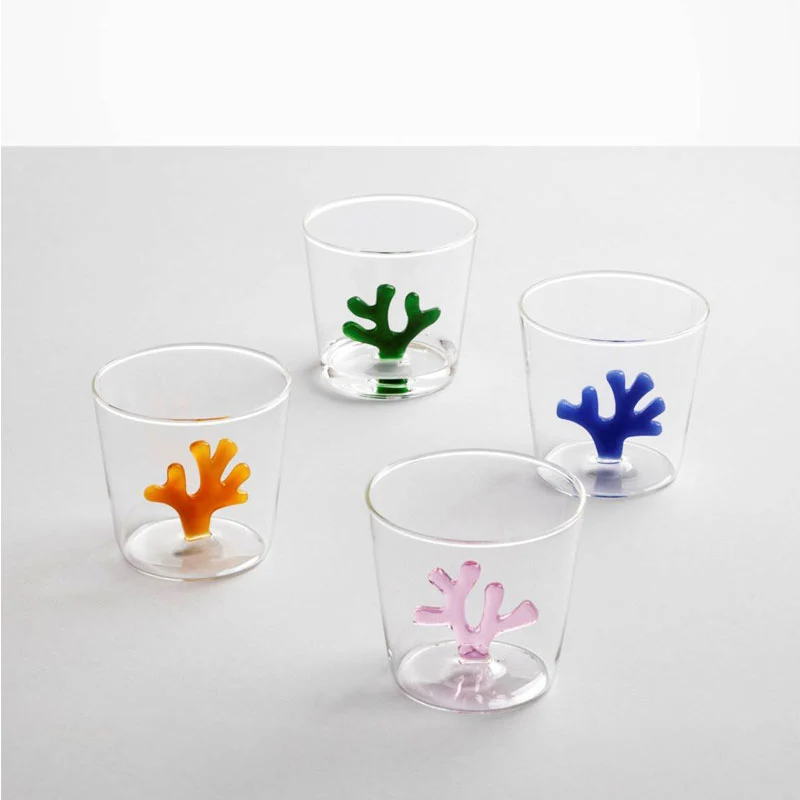Ichendorf Milano Tumbler Corallo Blu Coral Reef in Vetro