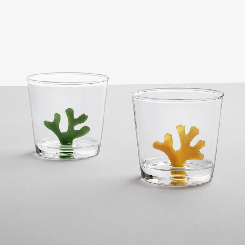 Ichendorf Milano Tumbler Corallo Blu Coral Reef in Vetro