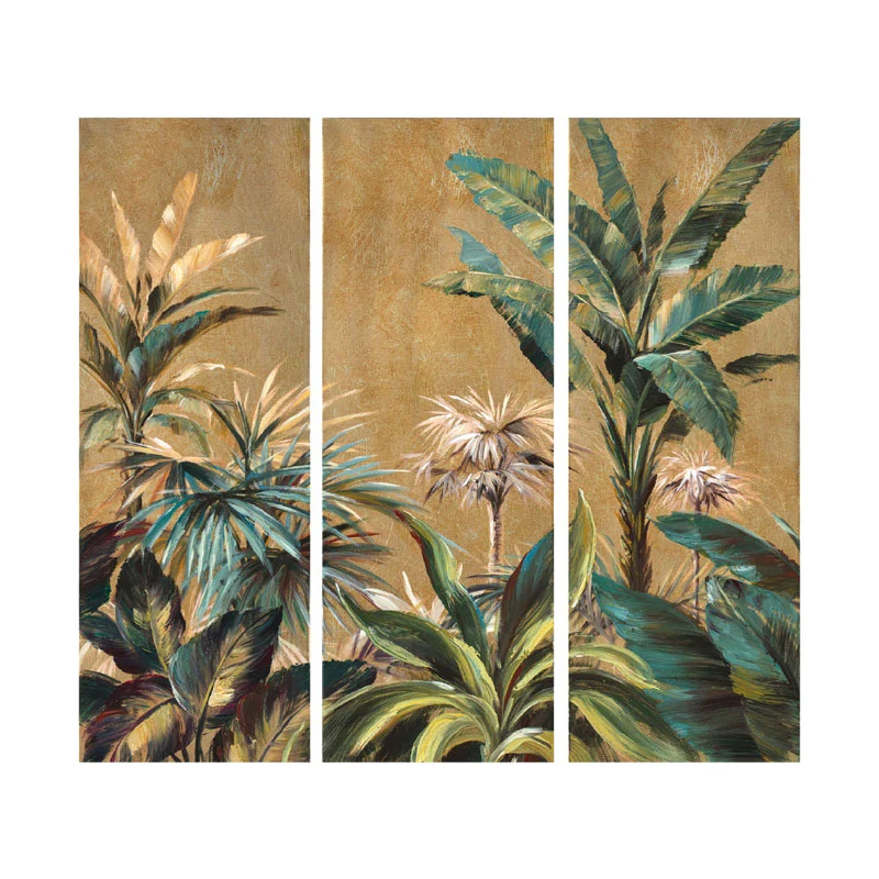 Agave Quadro Clorofilla Set 3 Pezzi 40x120 cm
