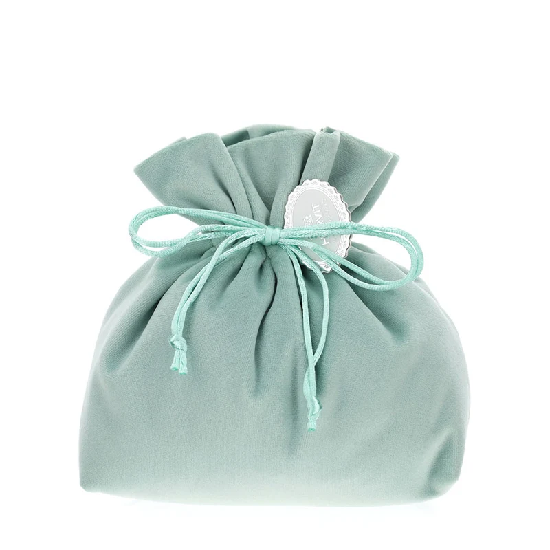 Hervit Sacchetto in Velluto Verde 15x7x16 cm