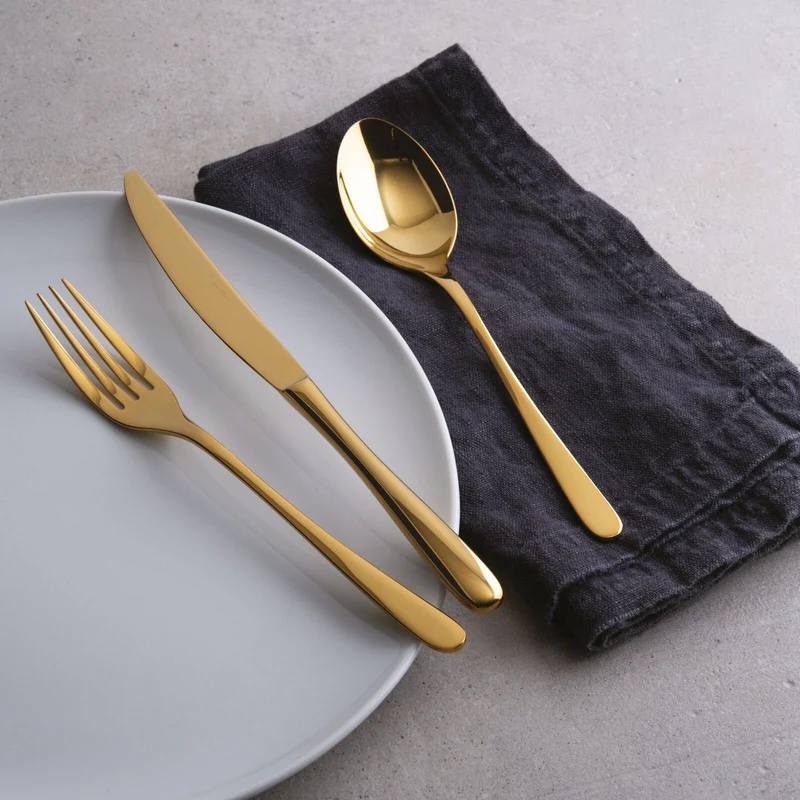 Sambonet Servizio di Posate 24 pz Taste PVD Gold in Acciaio Inox