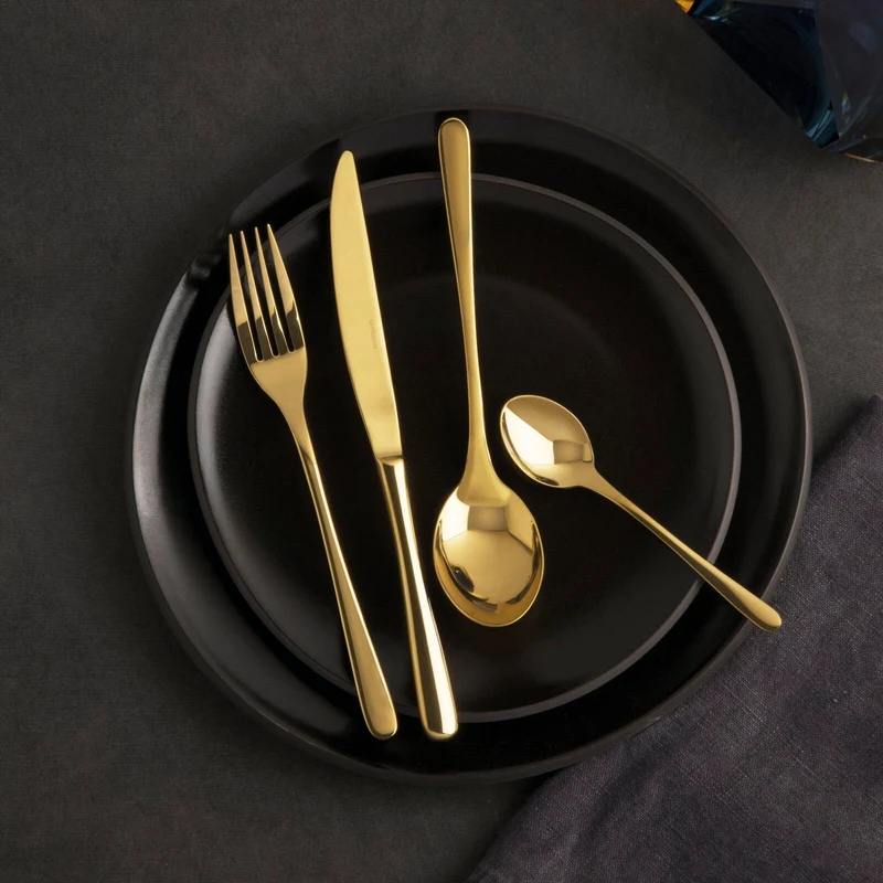 Sambonet Servizio di Posate 24 pz Taste PVD Gold in Acciaio Inox