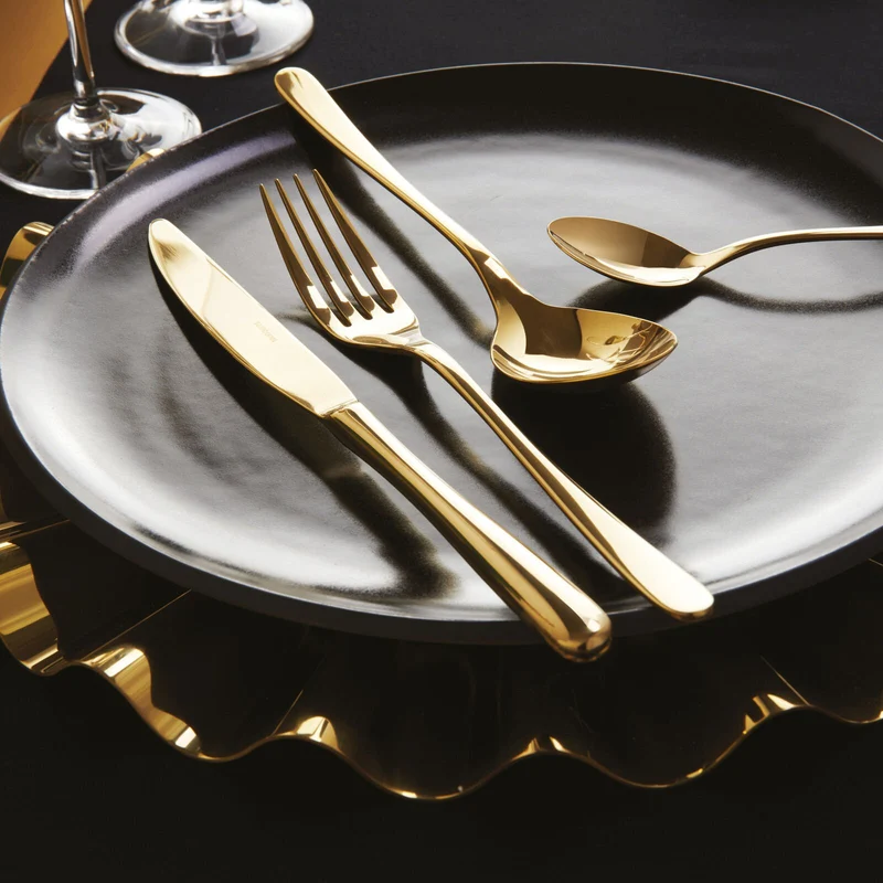 Sambonet Servizio di Posate 24 pz Taste PVD Gold in Acciaio Inox