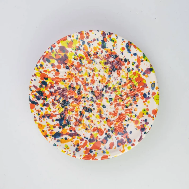 Keramikreibe "GRAFFITI" 12cm für Knoblauch, Ingwer & Gewürze verschiedene Farben