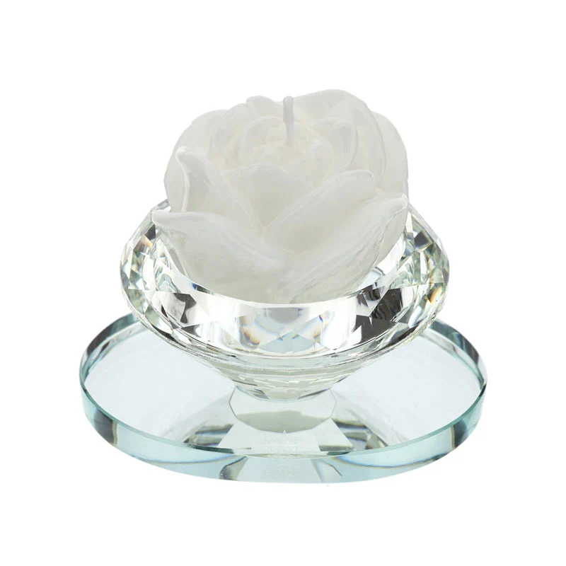 Hervit Portatealite Fiamma in Cristallo D6,5 cm