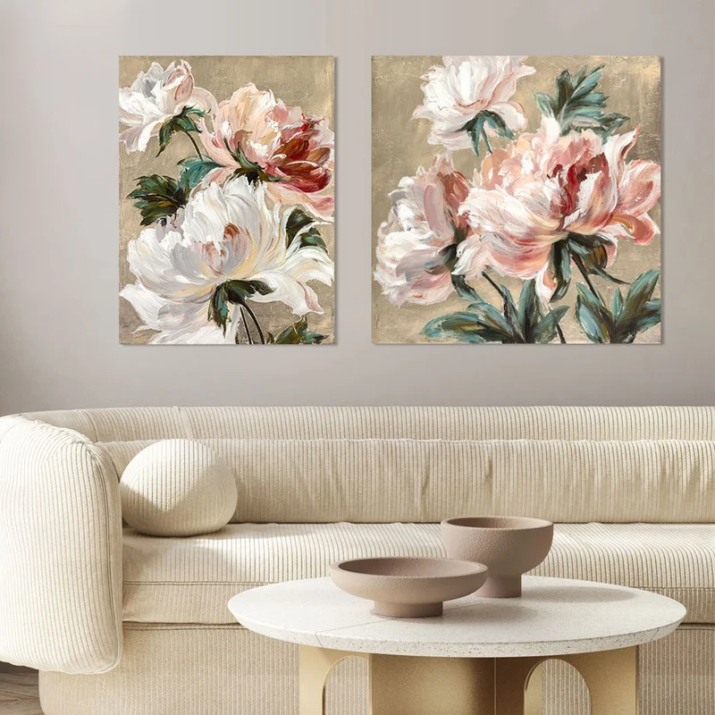 Agave Quadro Elegant Roses 1 Dipinto a Mano 80x100 cm