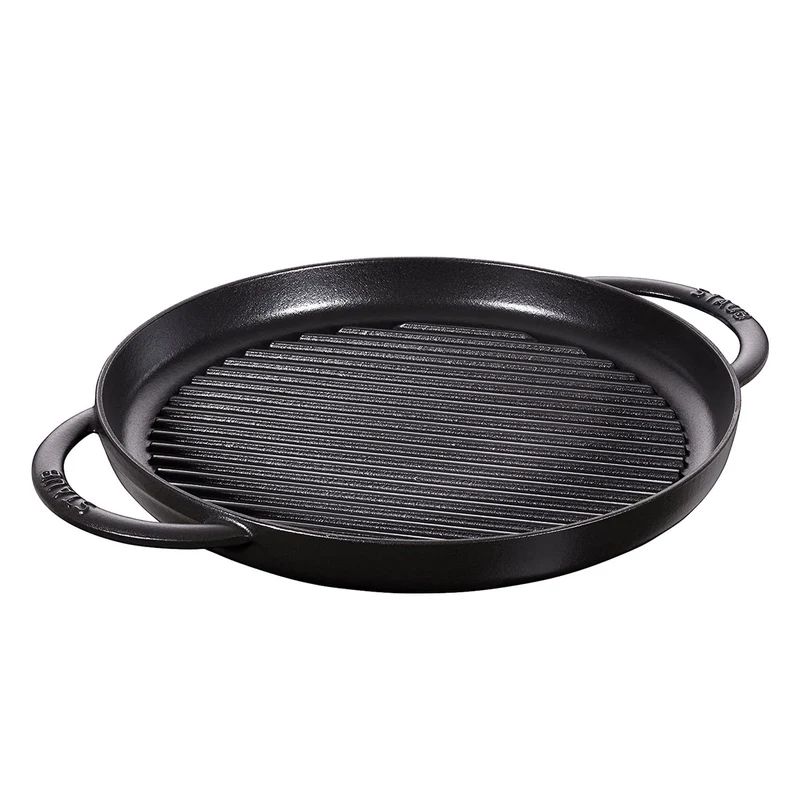 Staub Grill Bistecchiera Rotonda in ghisa 30 cm Nera