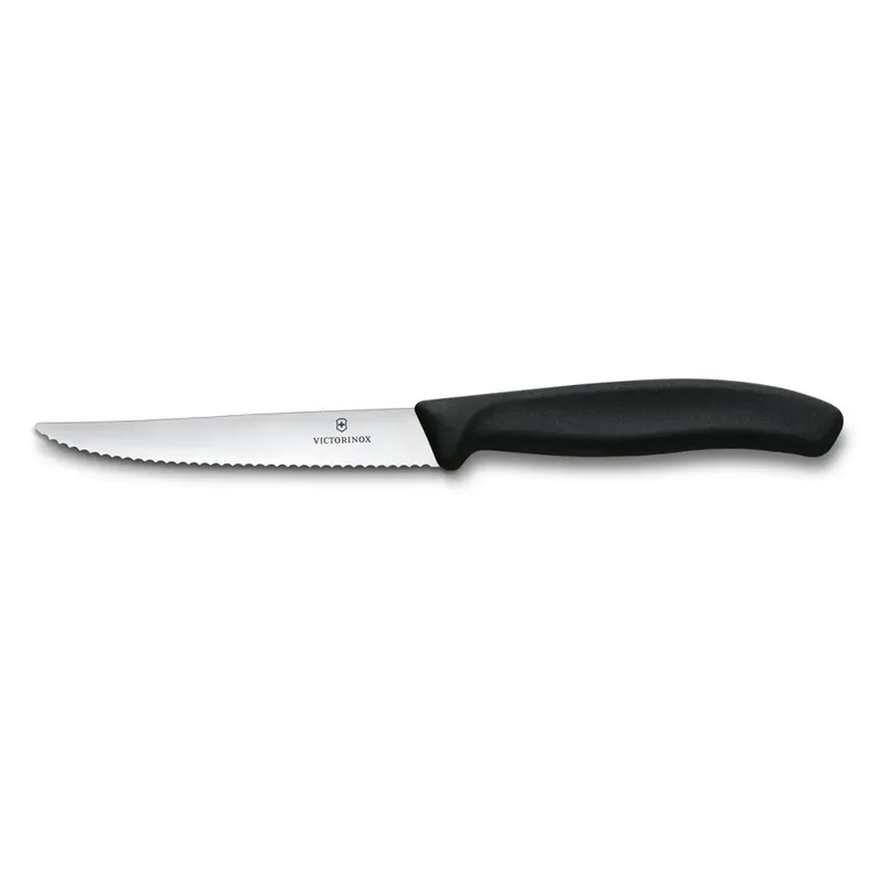Steakmesser 11 cm Welle schwarz Swiss Classic