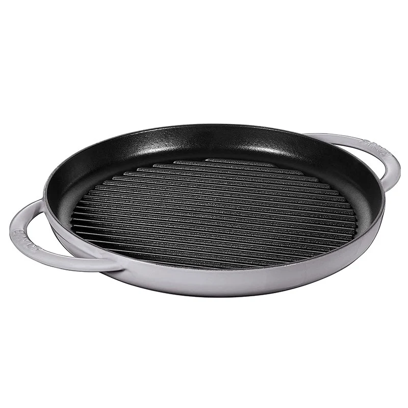 Staub Grill Bistecchiera Rotonda in ghisa 30 cm Grigio