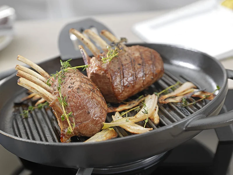 Staub Grill Bistecchiera Rotonda in ghisa 30 cm Grigio