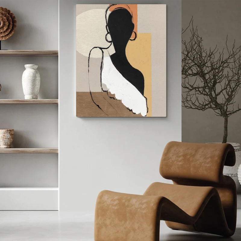 Agave Quadro Elegant Shape 1 Dipinto a Mano 80x100 cm