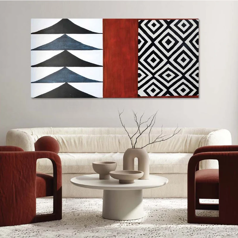 Agave Quadro Kilim Dipinto a Mano 150x70 cm