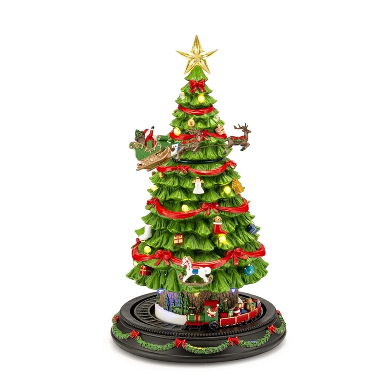 Lamart Carillon Albero Grande H49 cm con Luci Musica e Movimento