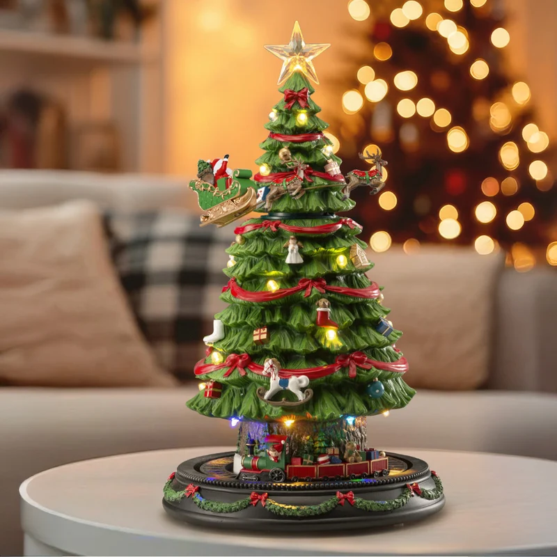 Lamart Carillon Albero Grande H49 cm con Luci Musica e Movimento