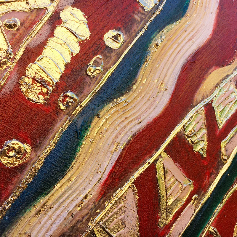Agave Quadro Ebano Dipinto A Mano 90x120 cm