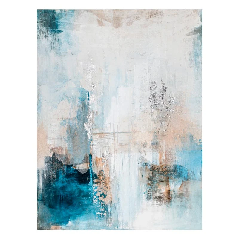 Agave Quadro Zaffiro Dipinto A Mano 90x120 cm