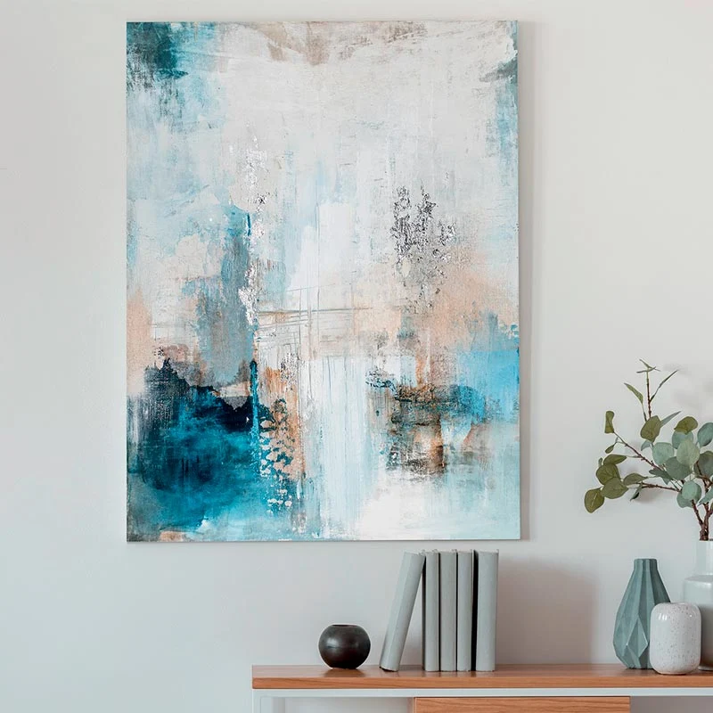Agave Quadro Zaffiro Dipinto A Mano 90x120 cm