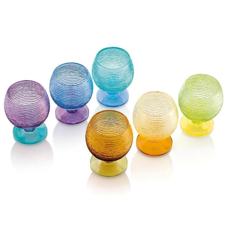 IVV Set sei calici Liquori Multicolor 70 ml
