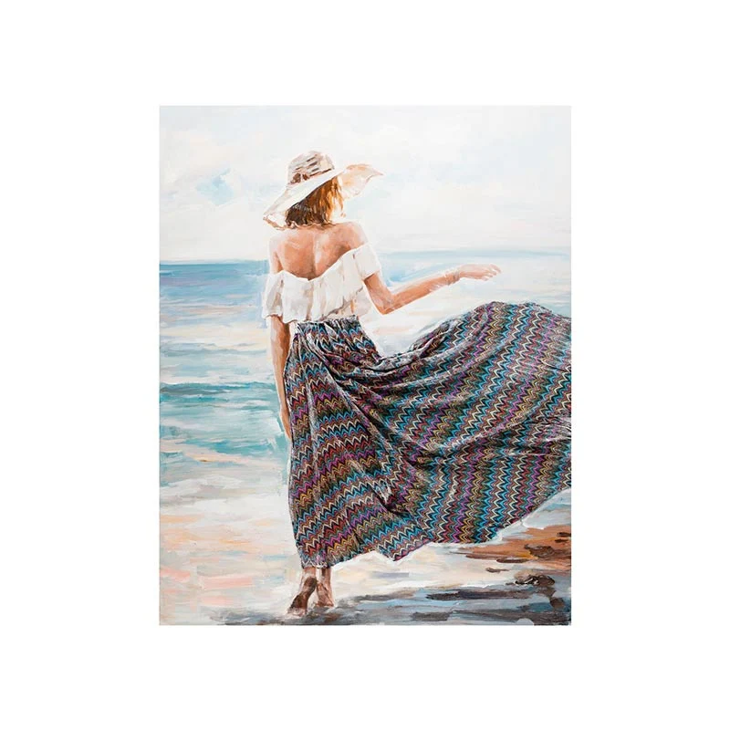 Agave Quadro Verso Il Mare Dipinto a Mano 90x120 cm