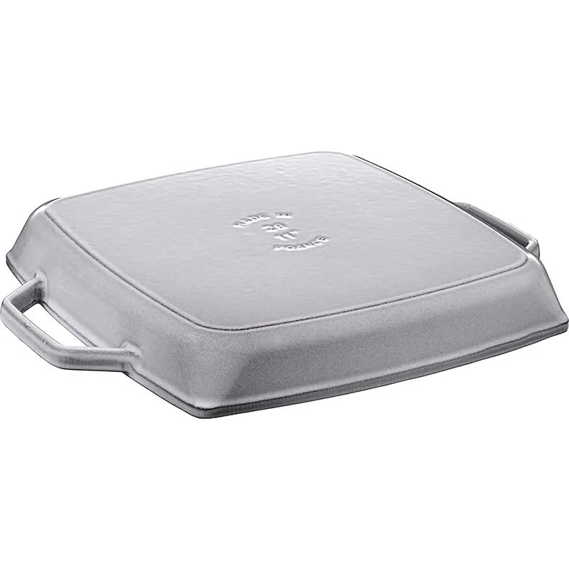 Staub Grill Pans Bistecchiera in ghisa con manici 33x33 cm Grigio
