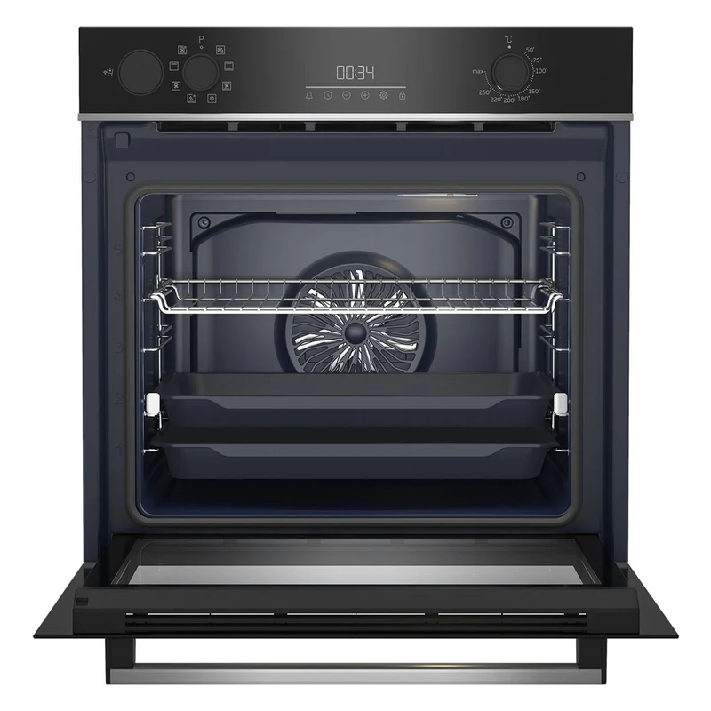 Beko BBIS13300X Einbau-Backofen 72L 2600W 60cm Edelstahl, Schwarz