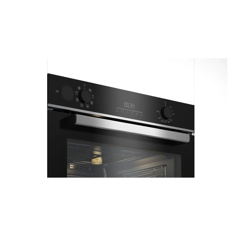 Beko BBIS13300X Einbau-Backofen 72L 2600W 60cm Edelstahl, Schwarz