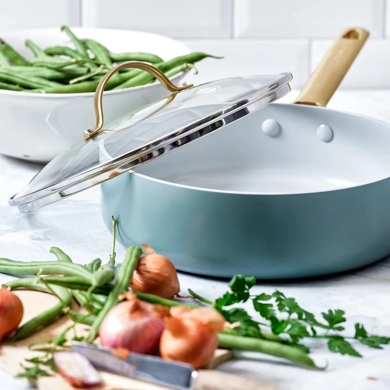 GreenPan Padella con Coperchio Padova D28 cm Sky Blue