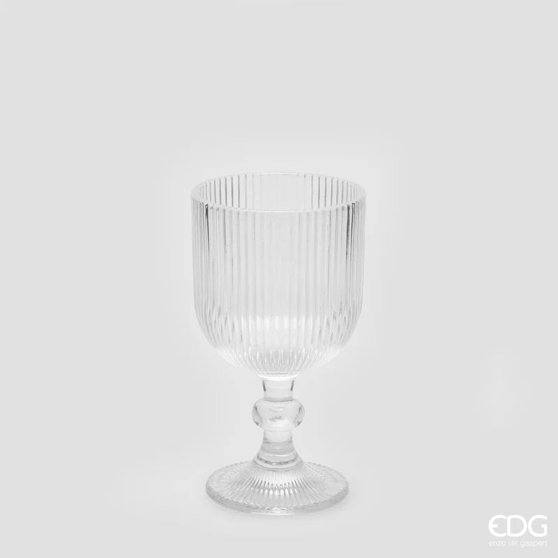EDG Enzo De Gasperi Offerta Set 6 Calici Acqua Righe H14 D8 cm