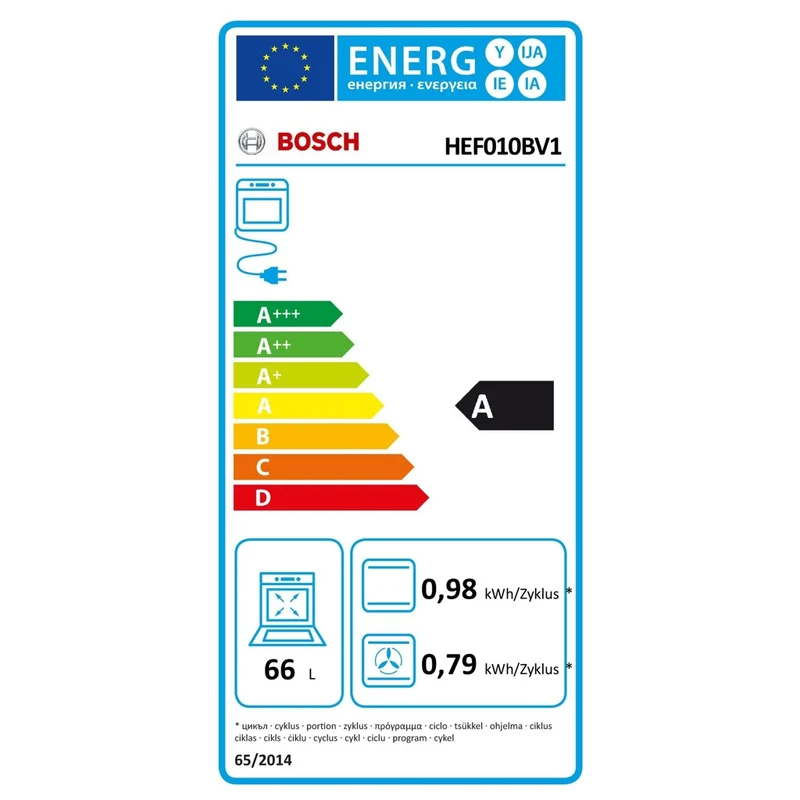 Bosch Serie 2 HEF010BV1 Einbauherd 66L 11100W Weiß