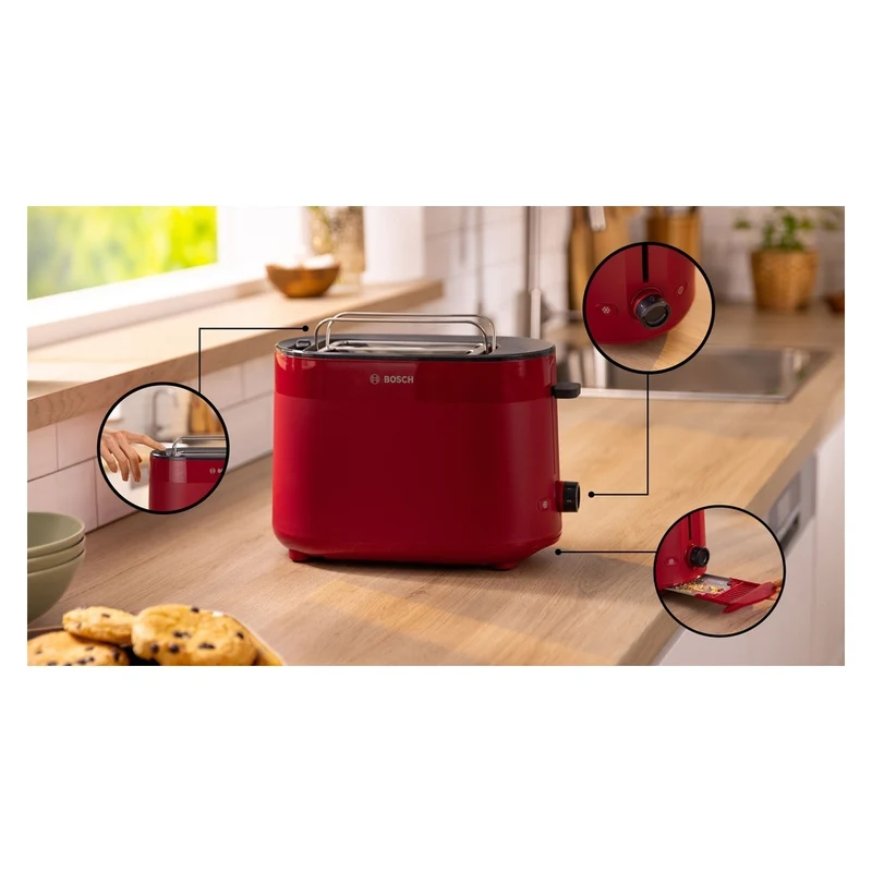 Bosch TAT2M124 2-Scheiben Toaster MyMoment 950 W Rot