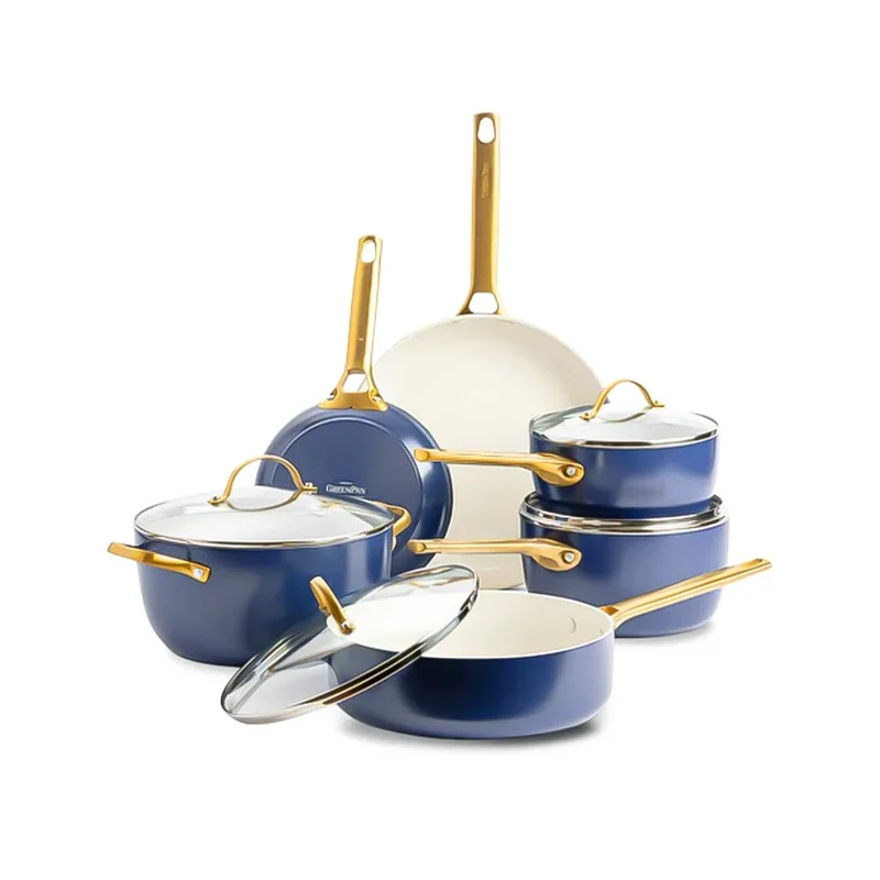 GreenPan Batteria di Pentole 10 Pezzi Padova Antiaderente Oxford Blue