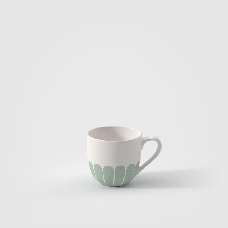 Villeroy & Boch Set 6 Tazzine da Caffè Fleur 70ml con Piattino in Porcellana