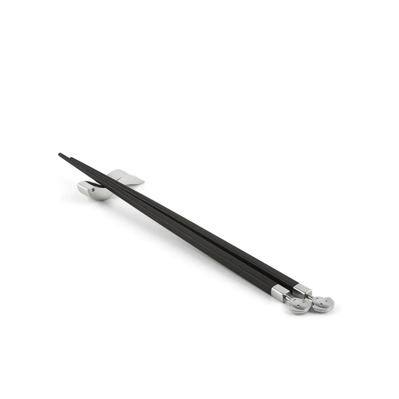 Alessi Set 2 Bacchette Anna Stick in Ebano con Supporto