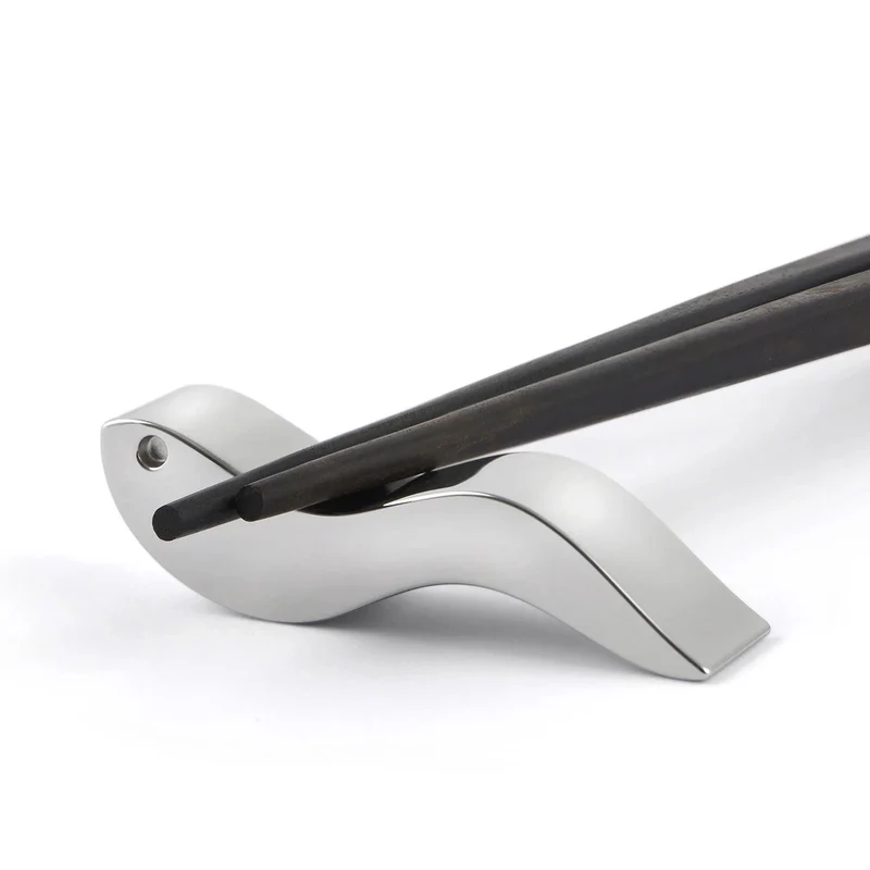 Alessi Set 2 Bacchette Anna Stick in Ebano con Supporto